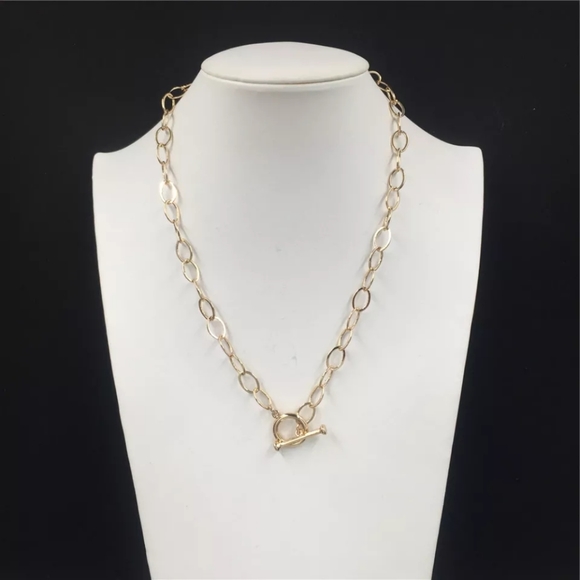 18K Gold plated Clavicle Choker Chain Necklace - Picture 3 of 6